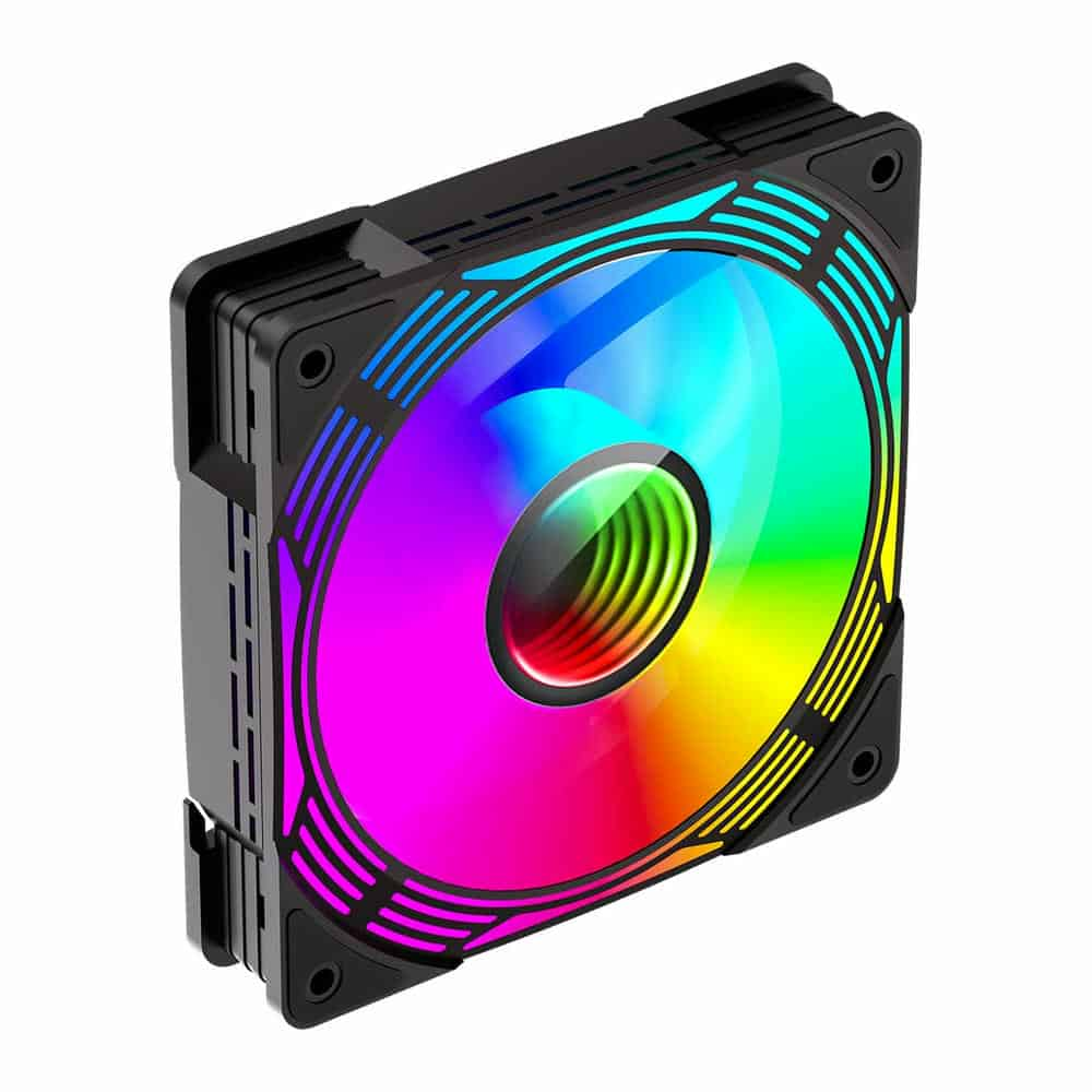 GameMax Infinity Black 120mm ARGB Reversible Blade Case/CPU Cooler Fan